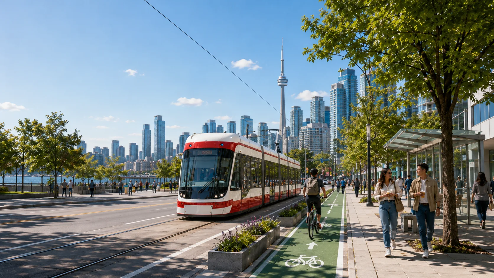 Modern electric rail connecting Toronto to a larger region
