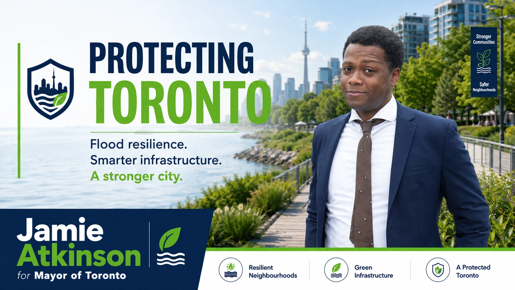 Campaign artwork about protecting Toronto through resilient infrastructure