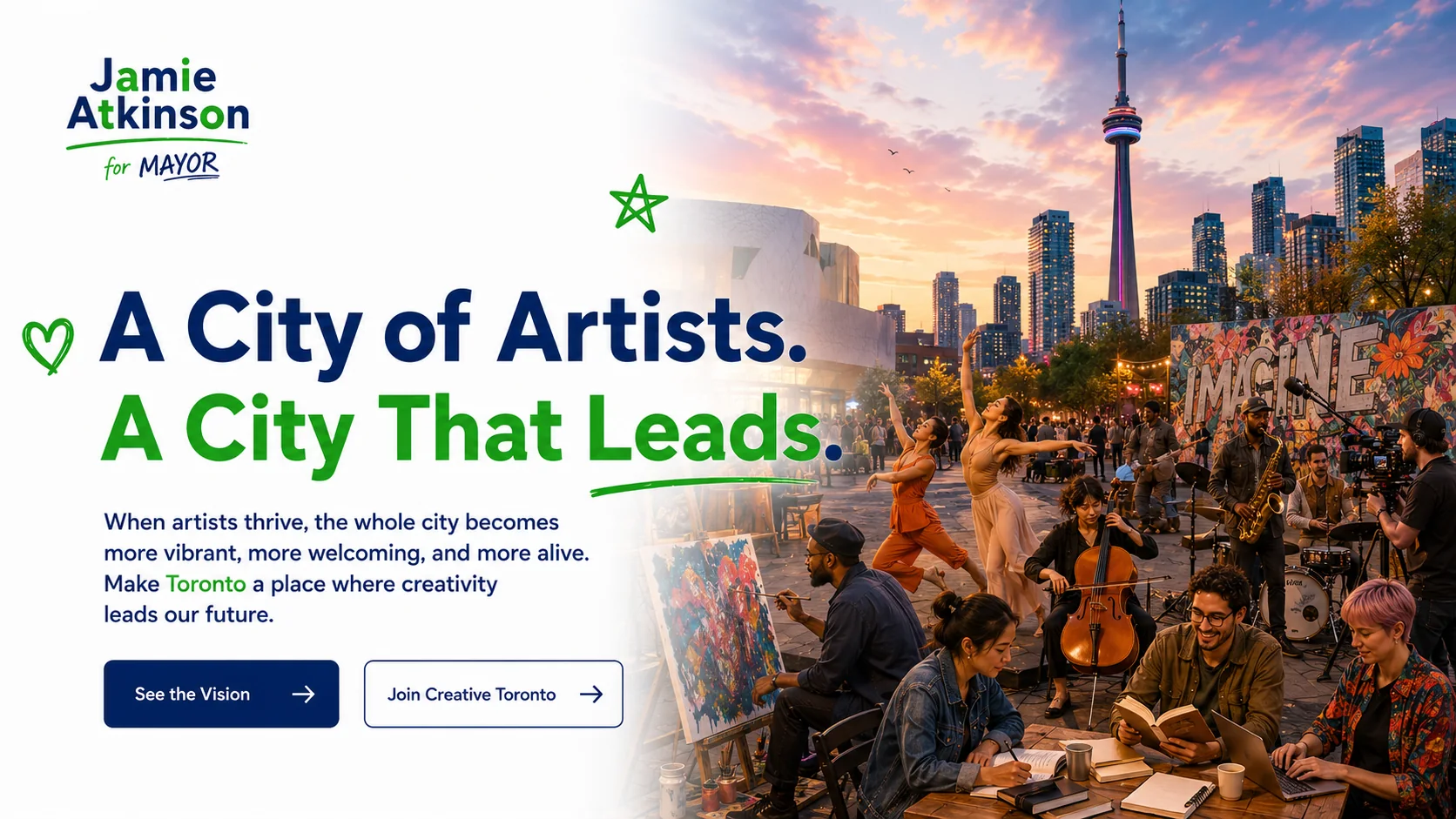 A city of artists campaign image