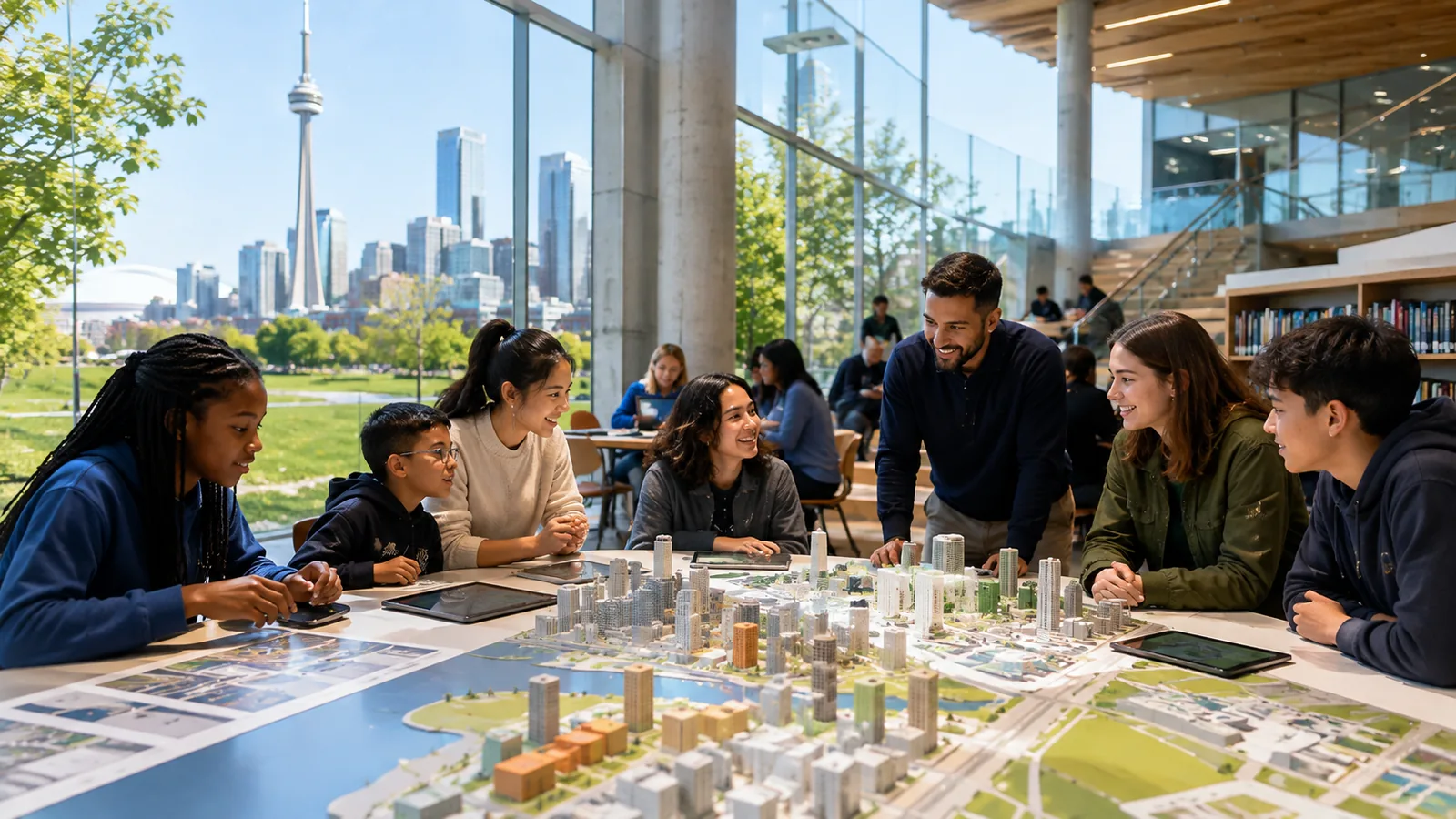 Torontonians planning a complete community around a physical city model