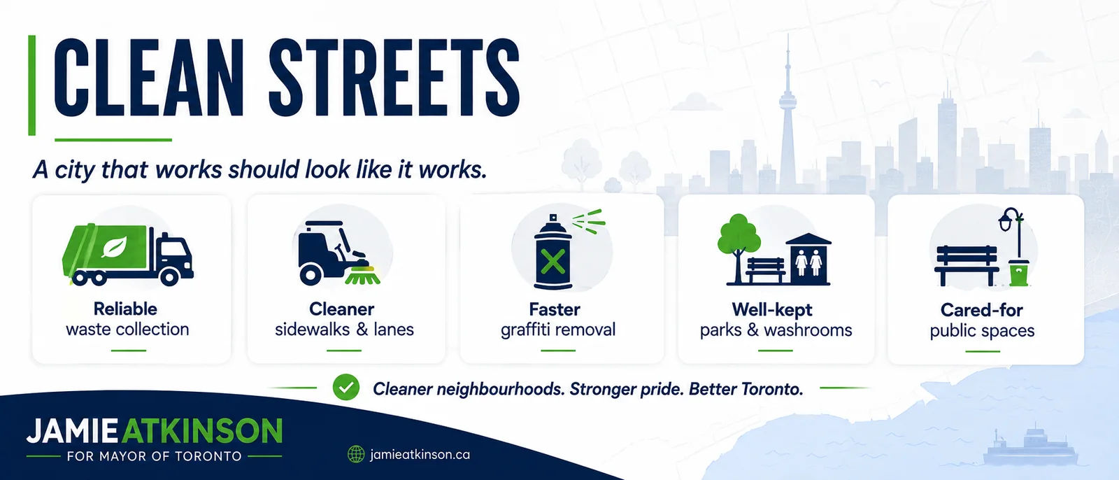 Clean Streets campaign service graphic