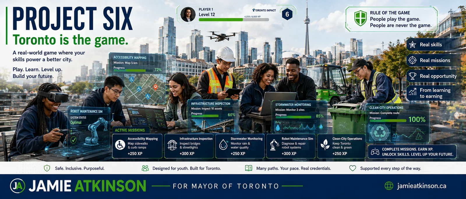 Project Six Toronto is the game campaign graphic