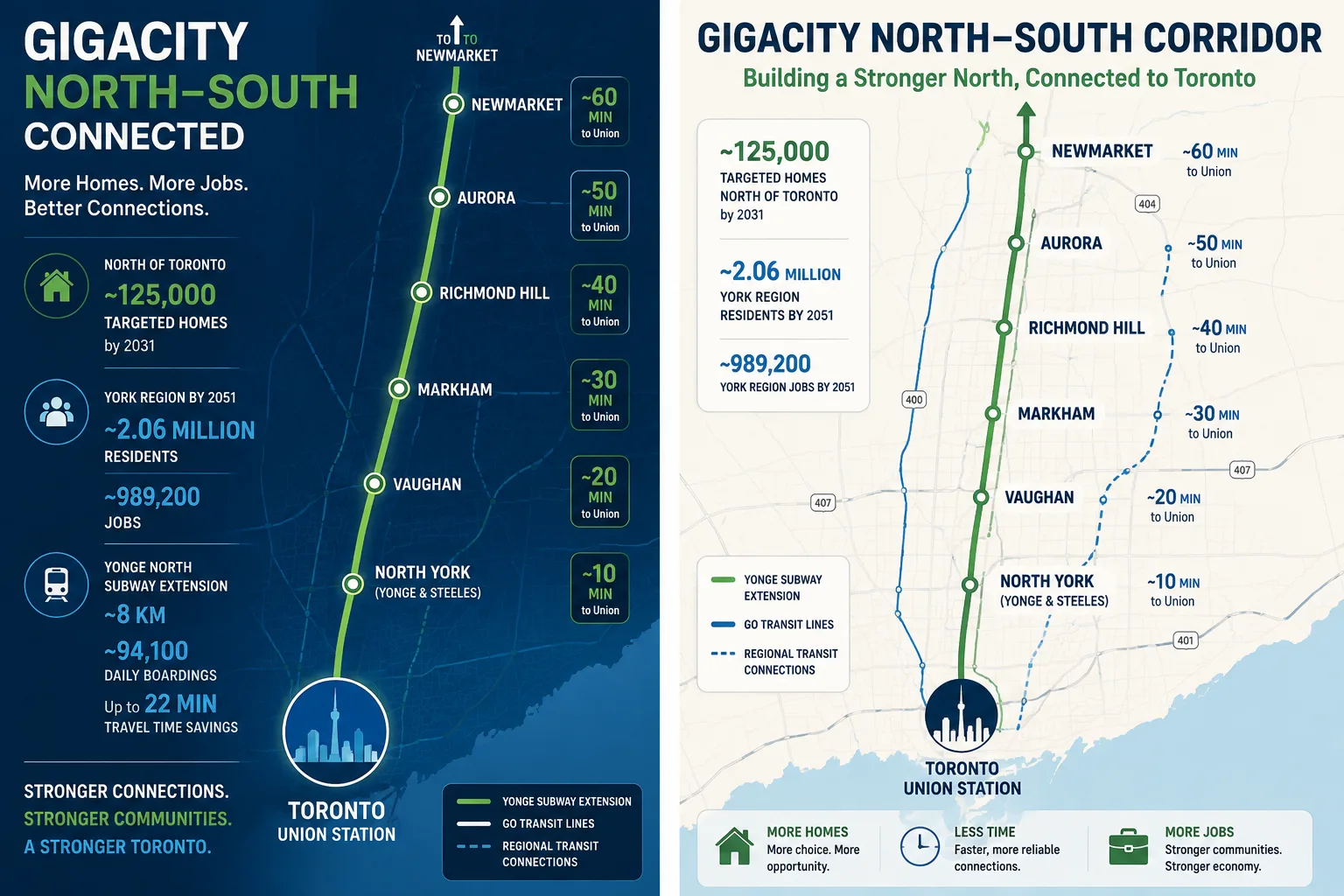 GigaCity north-south corridor linking Toronto with communities immediately north