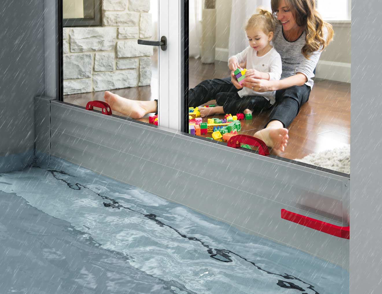 Happy homeowners with Flood Ready services